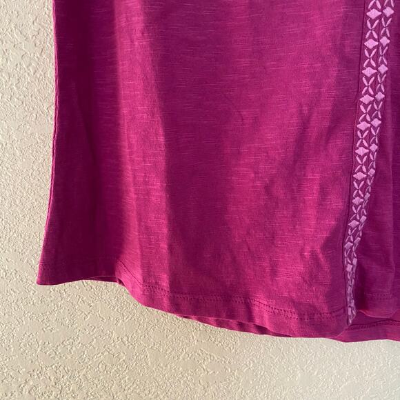 Kuhl Magenta Pink Shay Sleeveless Tank Embroidered Cotton Women's size Small - Picture 5 of 9